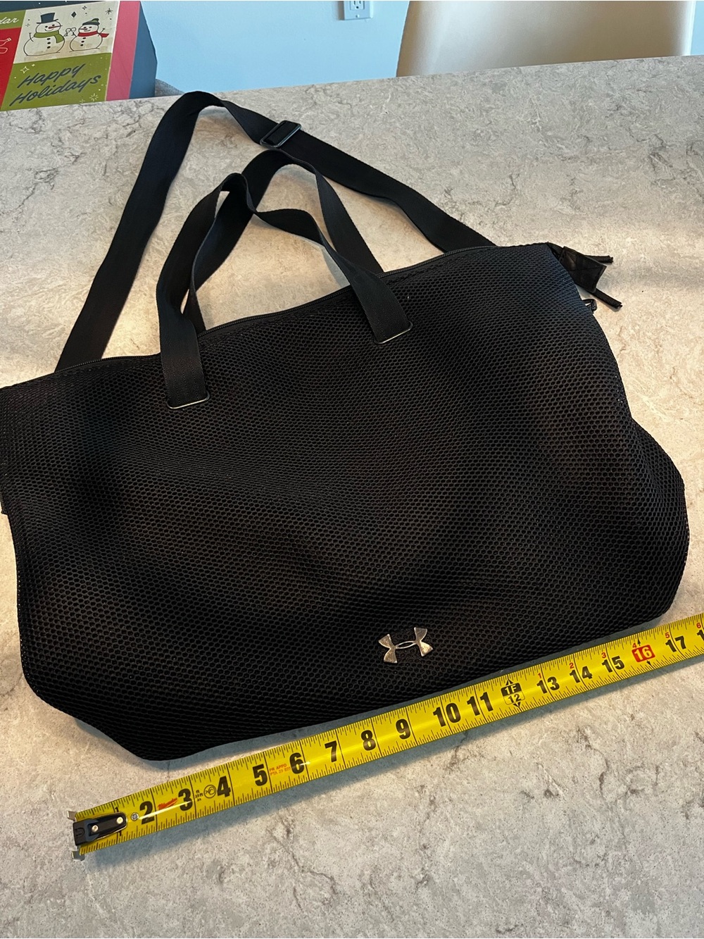 Under Armour Mesh Black Travel Duffel Bag